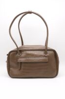 Gabi Faux Croc Shoulder Bag